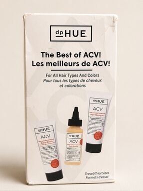 dpHUE ACV Hair Rinse Scalp Scrub Mask Travel Set 3pc Apple Cider Vinegar- NIB